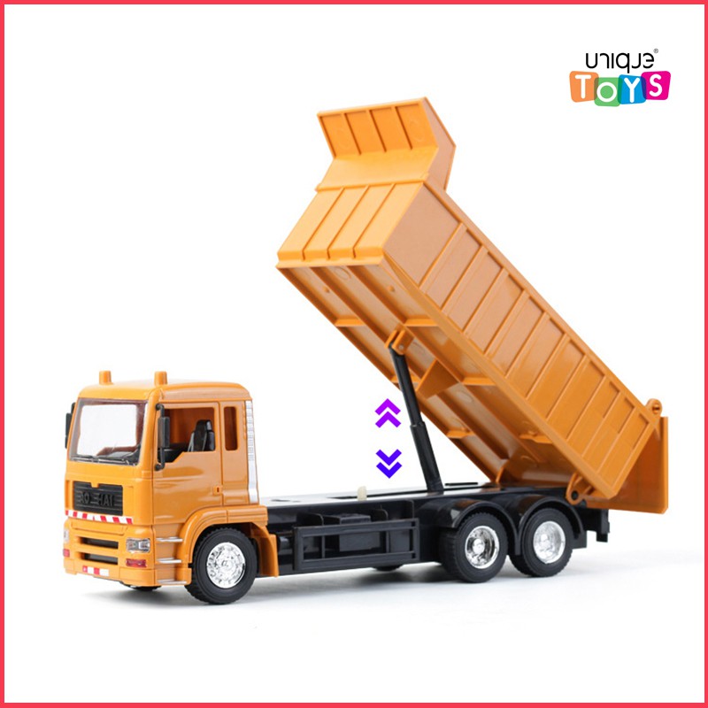 Xe Công Trình, Xe Ben Điều Khiển Từ Xa, Cấu Tạo Hợp Kim - Pin sạc, Nâng - Hạ Ben