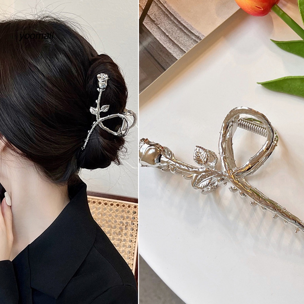 / Yo / Kẹp Tóc Càng Cua Rỗng Chống Trượt Mượt Mà Cho Nữ Edge