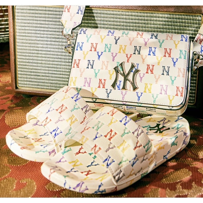 Dép MLB Monogram rainbow chính hãng full tag