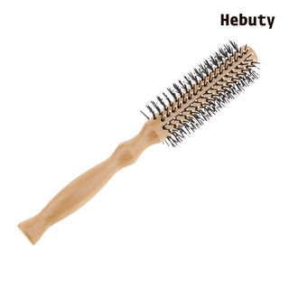 [Larelance] Lược chải tóc hình tròn bằng gỗ Lotus Curling Wavy Curling