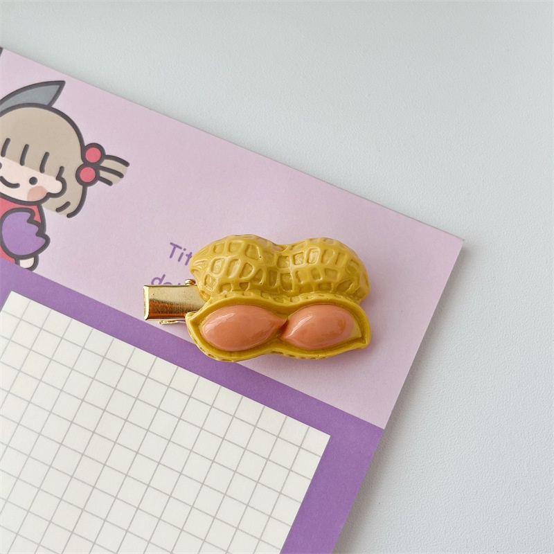 Kẹp tóc hình hạt đậu/ bắp bằng nhựa dễ thương cho nữ