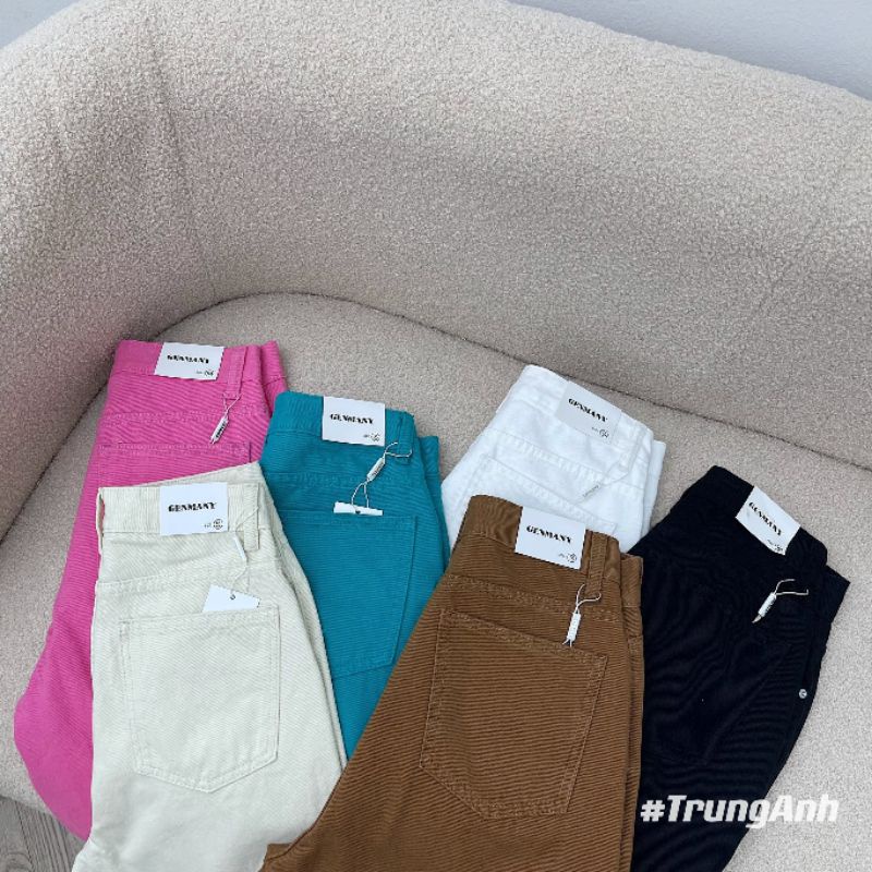 Quần baggy jean trơn 1 khuy hàng L1