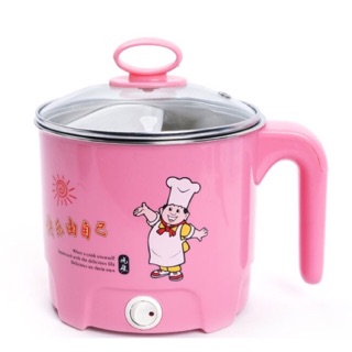 [SALE 10%] Nồi lẩu điện đa năng 1L5, Ca nấu mì siêu tốc mini 2 lớp 16cm