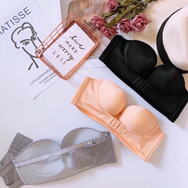 SIÊU HOT 2019 - Áo chống tụt cài trước thần thánh không gọng nâng ngực, áo lót nữ