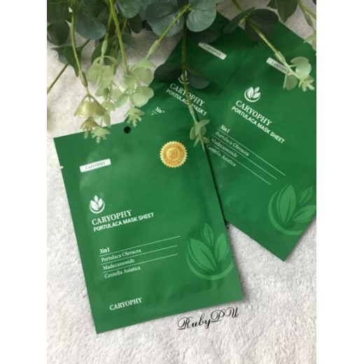 Mặt Nạ Miếng Làm Dịu, Phục Hồi Dành Cho Da Dầu Mụn Caryophy Portulaca Mask Sheet