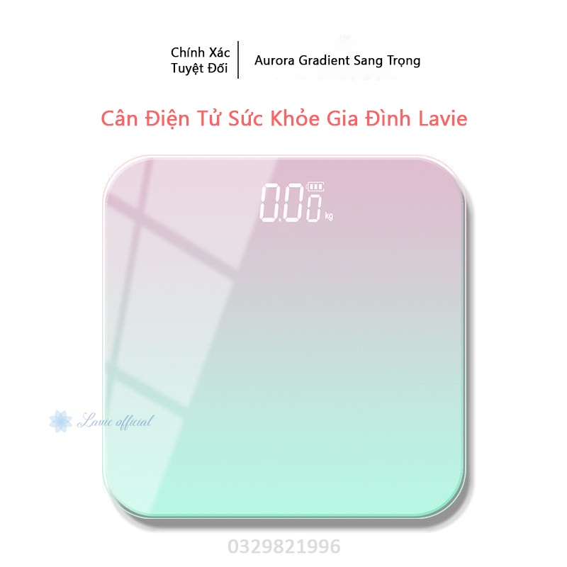 Cân Sức Khỏe Gia Đình Cân Điện Tử Siêu Chính Xác Mặt Kính Cường Lực, Màn Hình LCD Cao Cấp Chịu Tải 180kg