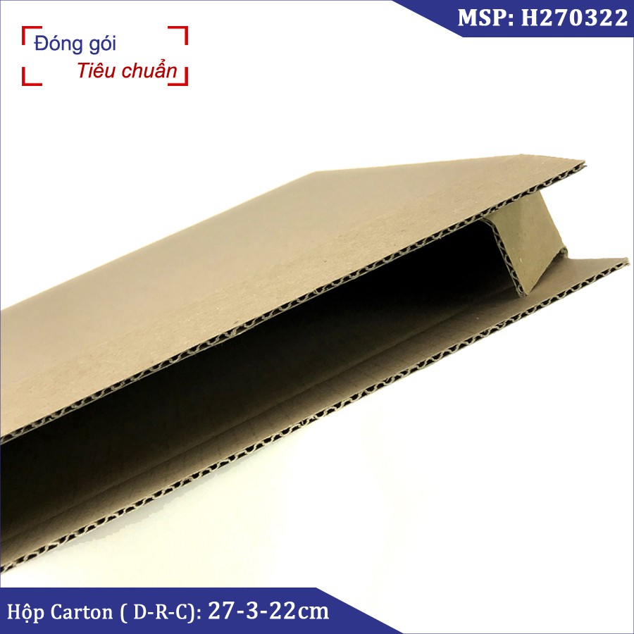 22x3x27 cm - Hộp Bìa Carton đóng hàng