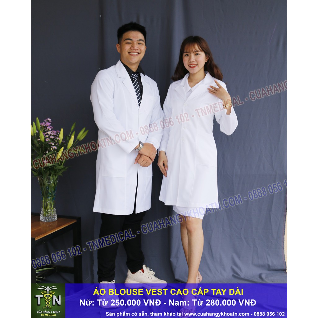 Áo Blouse (Blue) Bác Sĩ Uy Tín - Thương hiệu TN Medical