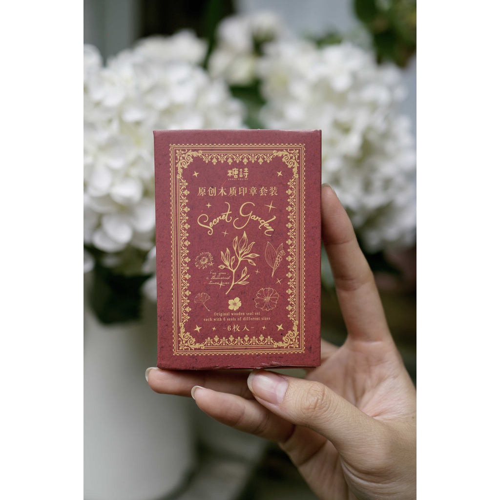 Bộ con dấu vintage - bộ hoa và chữ