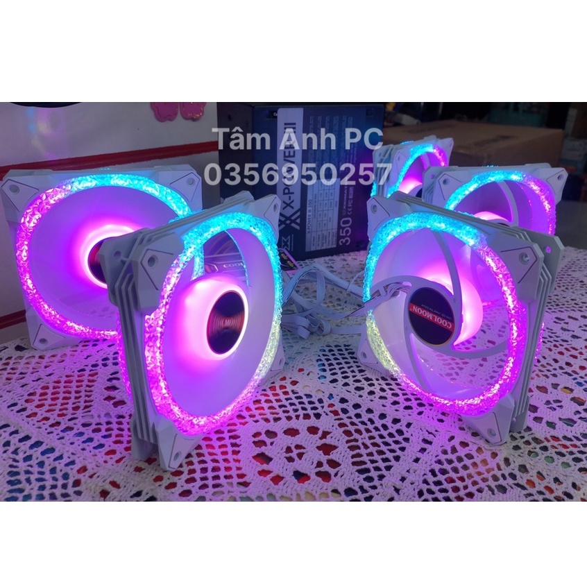Quạt Tản Nhiệt, Fan Led RGB Coolmoon S5 - Đồng Bộ Hub Coolmoon