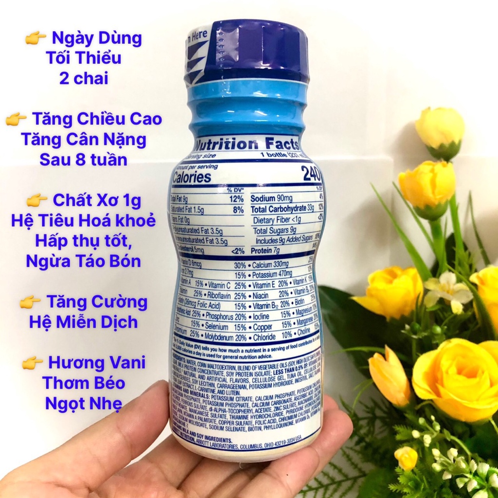 ❤ [Quận 3] [Date T2/2024] Sữa nước Pediasure Vani DHA Grow Gain 237ml Mỹ Vanilla Tăng cân nặng chiều cao - Hoả Tốc