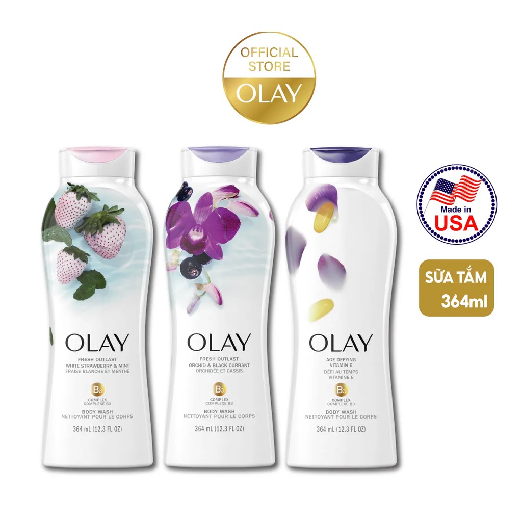 [HC GIFT] Sữa tắm Olay dưỡng da nhiều mùi hương 364ml