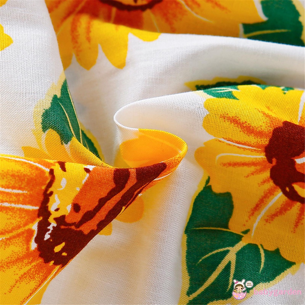 Áo Hoa Hướng Dương + Váy Dây Cho Bé Gái