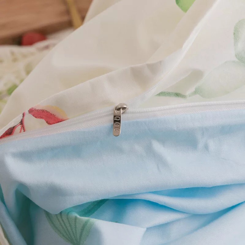 Bộ vỏ chăn ga gối cotton 100% (Quả Đu Đủ)