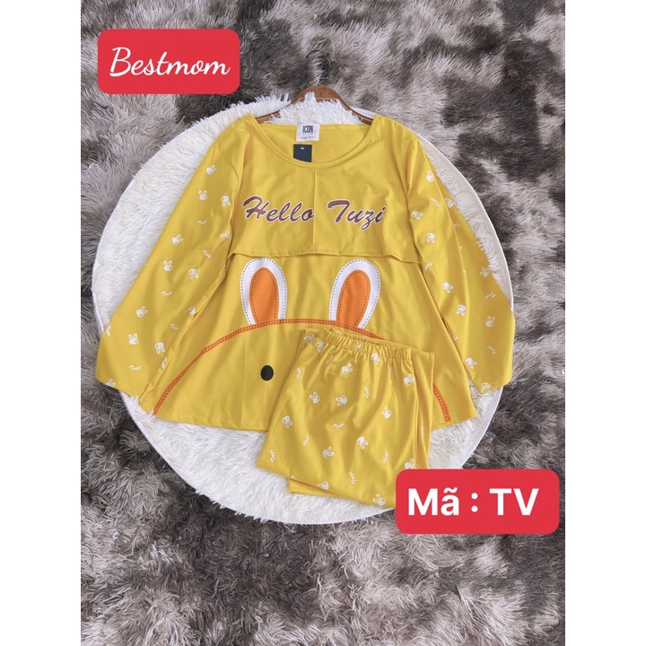 Bộ Bầu Và Sau Sinh Thỏ Tuni, Chất Cotton Đẹp
