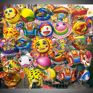 50 Lồng Đèn Trung Thu Hình Thú Size Lớn, Lồng Đèn Trung Thi Giấy Xếp Truyền Thống