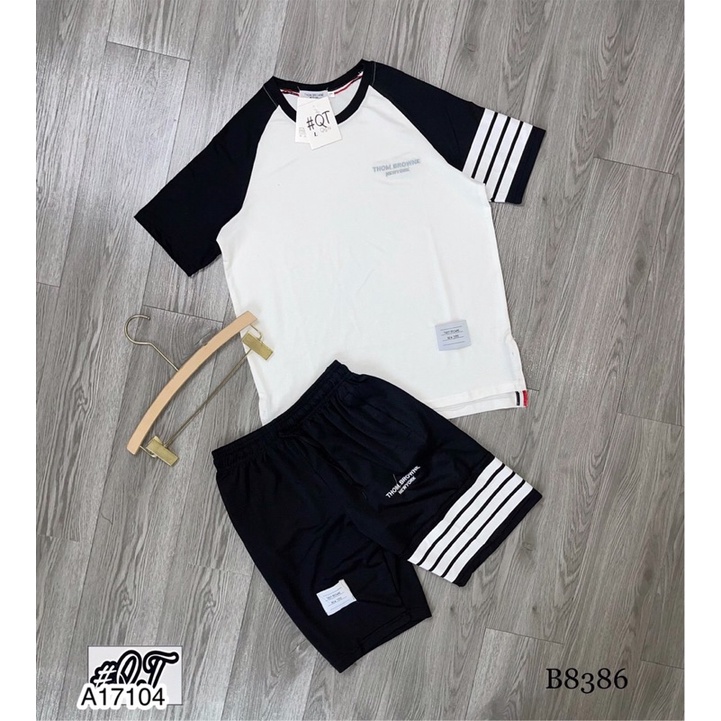 Bộ Thể Thao Nam Thom Browne Sọc Trắng Siêu Đẹp - Bộ Quần Áo Thom Viền Trắng Cho Nam