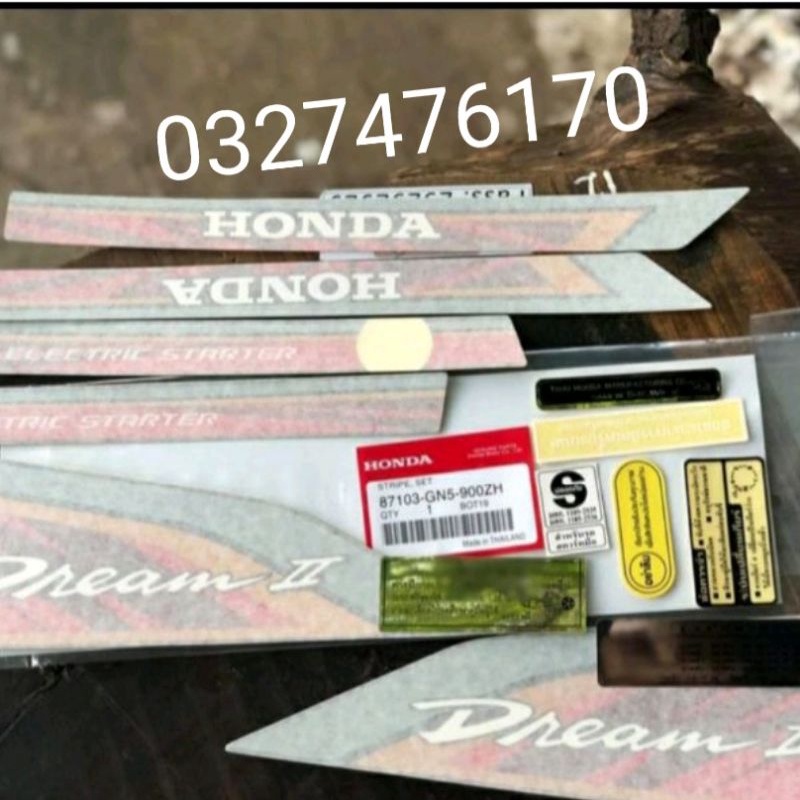 Bộ tem lửa xe DREAM thái luôn tem thông số zin honda