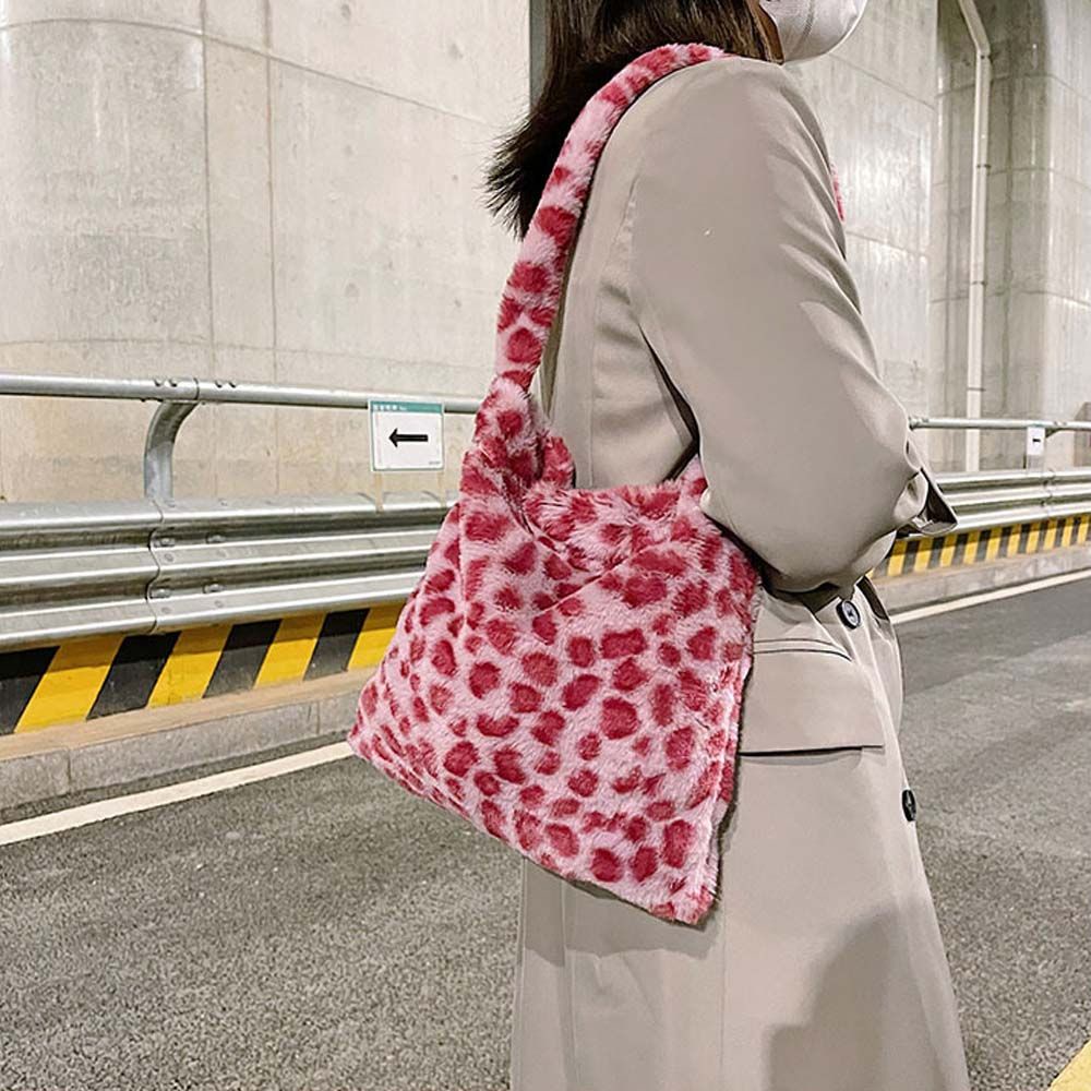 Túi xách vải lông giả nhiều màu sắc thời trang