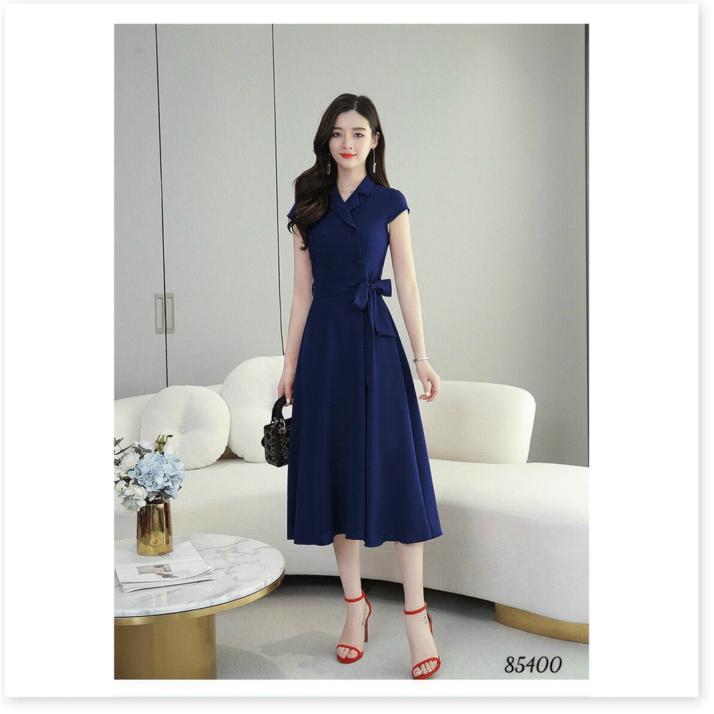 ĐẦM COTTON LẠNH DÁNG XÒE XINH XẮN,HỌA TIẾT TRƠN NHƯNG KHÔNG KÉM PHẦN SANG TRỌNG LANA FASHION