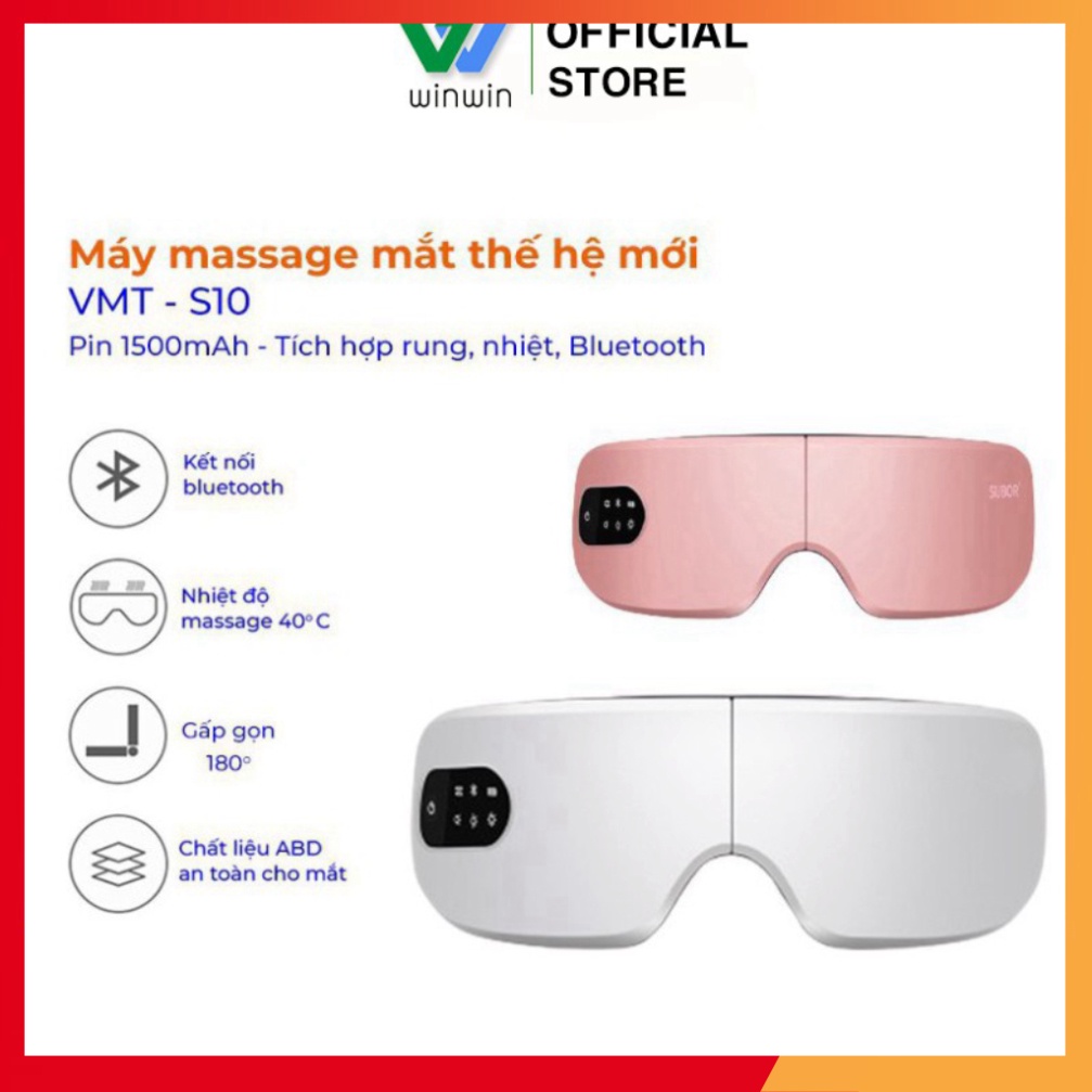 Máy Massage Mắt Smart Eye Model S10 Xoa Dịu Mỏi Mắt, Giảm Thâm Quầng Hiệu Quả Khi bạn làm việc, ngồi máy tính_vimart