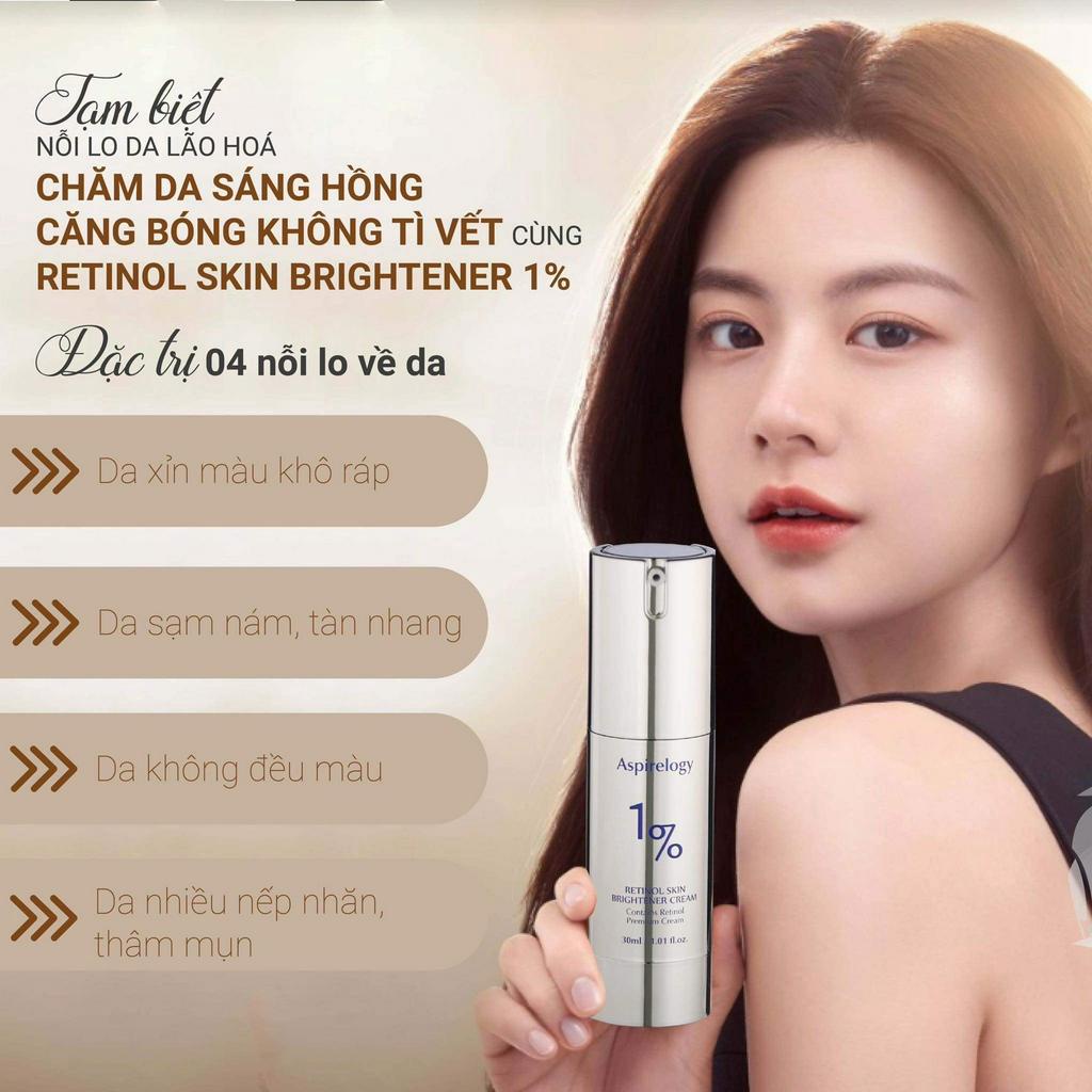 Kem Dưỡng Trắng Da Mờ Thâm Chuyên Sâu Aspirelogy Retinol Skin Brightener 1%