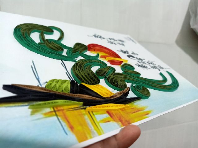 Tranh giấy xoắn Quilling chữ Cha Mẹ