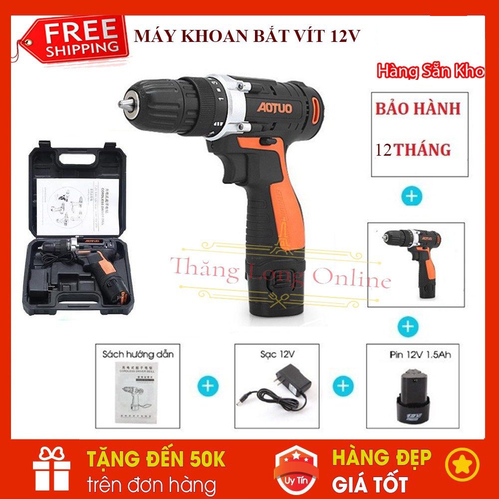 Máy Khoan Bắt Vít Không Dây 12V Đa Năng - Hàng Chính Hãng