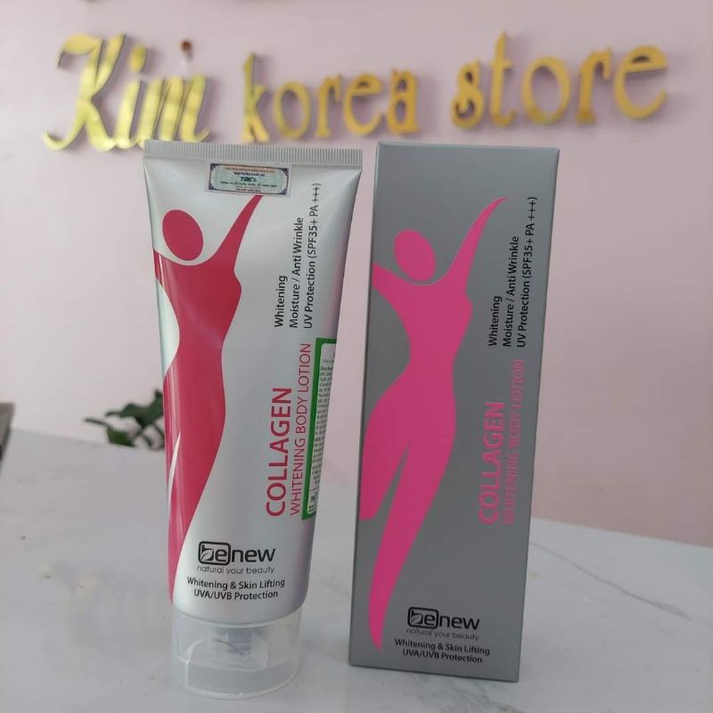 Kem chống nắng toàn thân dưỡng trắng nâng tone mềm mịn Benew collagen whitening Spf35+ pa+++