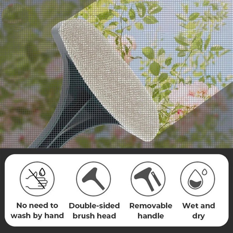 Cây lau cửa kính hai mặt 2 trong 1