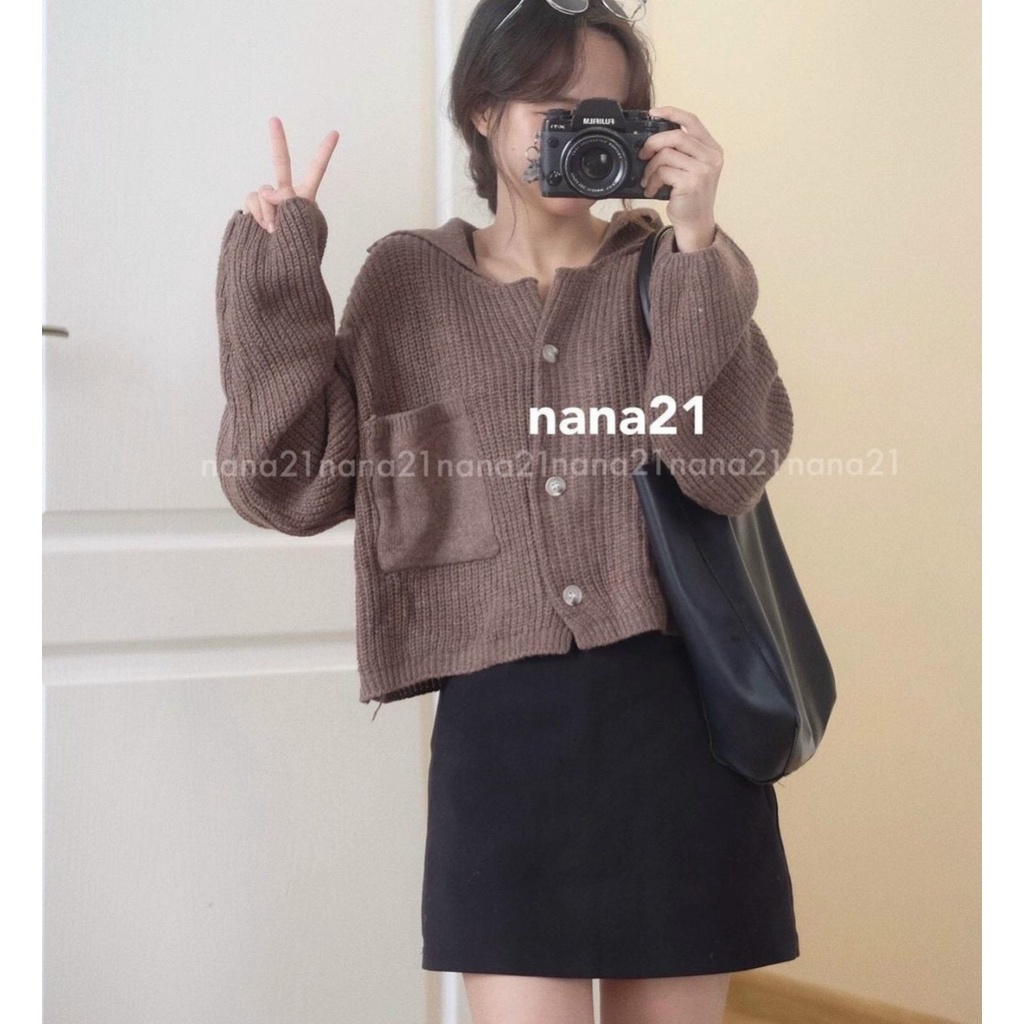 Áo len cổ croptop dài tay 4màu basic hàn quốc mùa thu đông