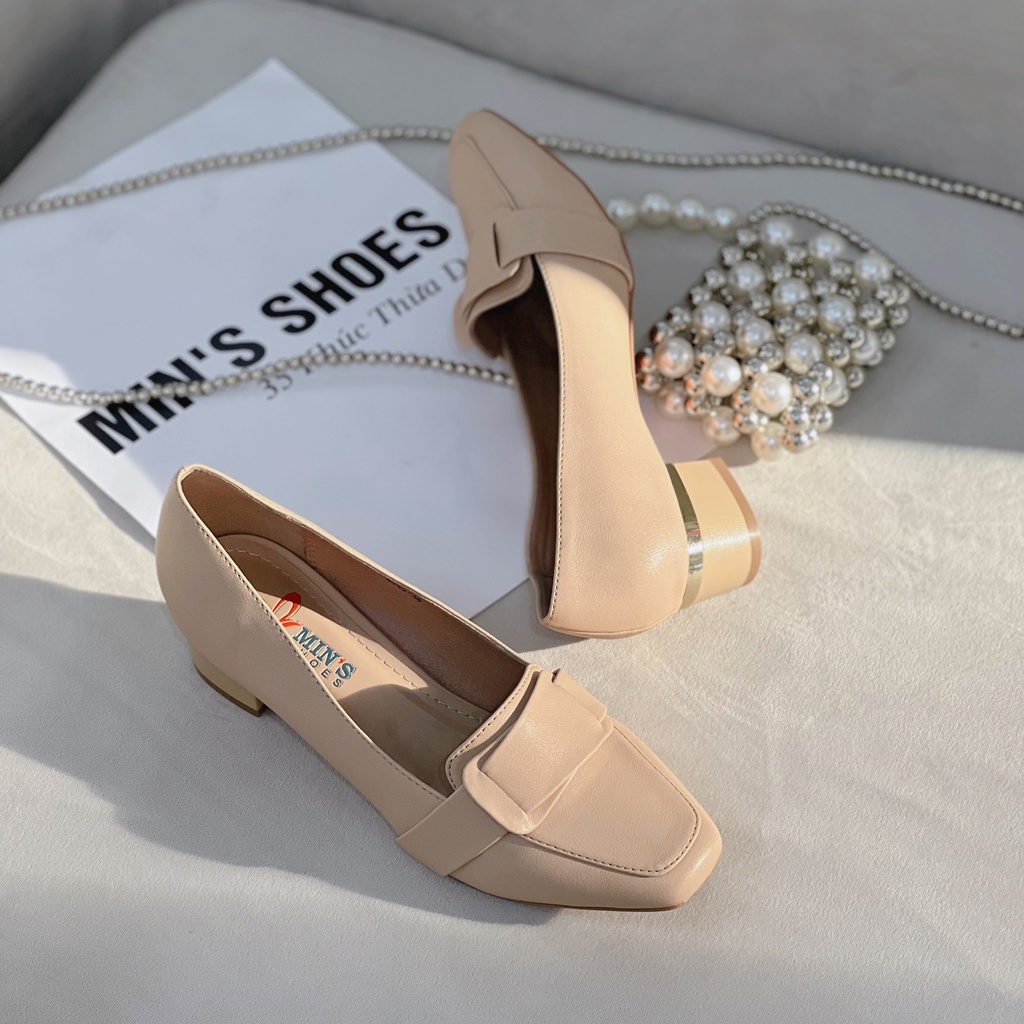 Min's Shoes - Giày Gót Vuông Da Mềm Cao Cấp V230