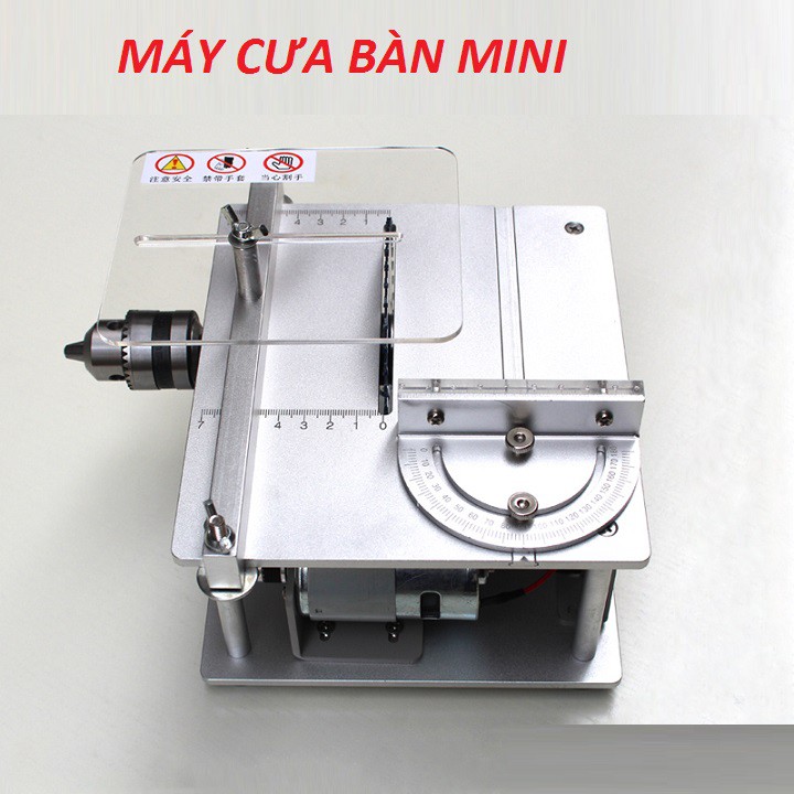 Máy cưa bàn mini dùng điện 220v tặng kèm bộ phụ kiện