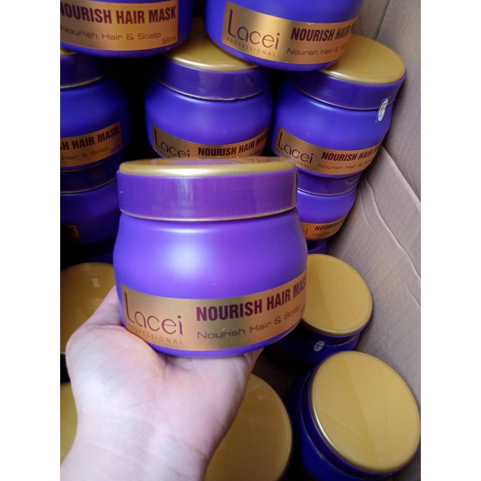 Kem hấp dầu Lacei tím phục hồi hư tổn tóc _500ml