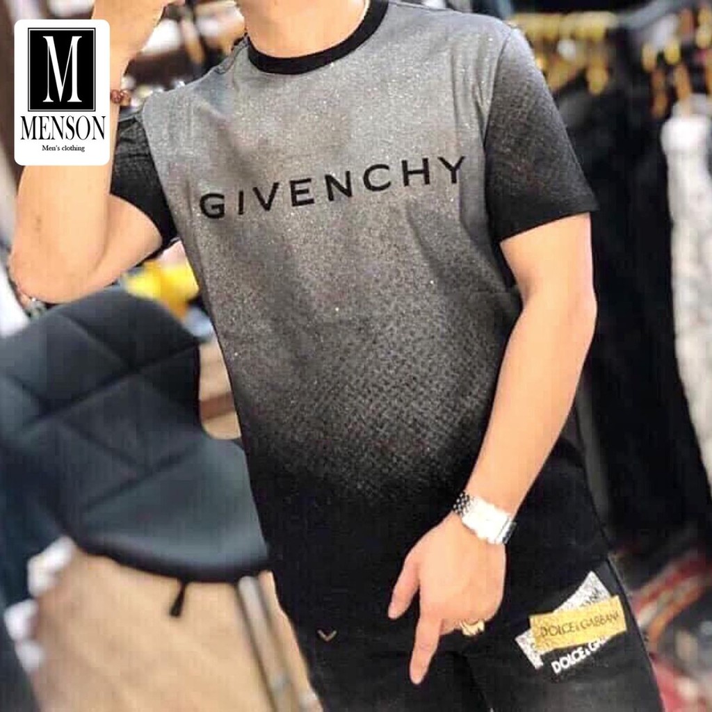 Áo Phông Nam Đính Đá Hàng Hệu Cao Cấp Cổ Tròn ngắn tay - Áo Thun Nam 100% Cotton Chất Mát Mùa Hè MENSON M1151