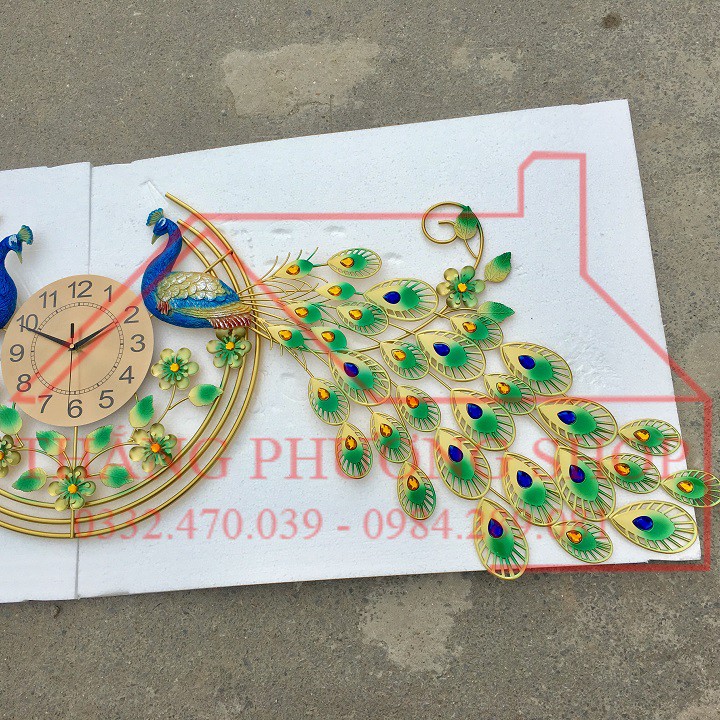 Đồng Hồ Treo Tường Con Công Chính Hãng 066