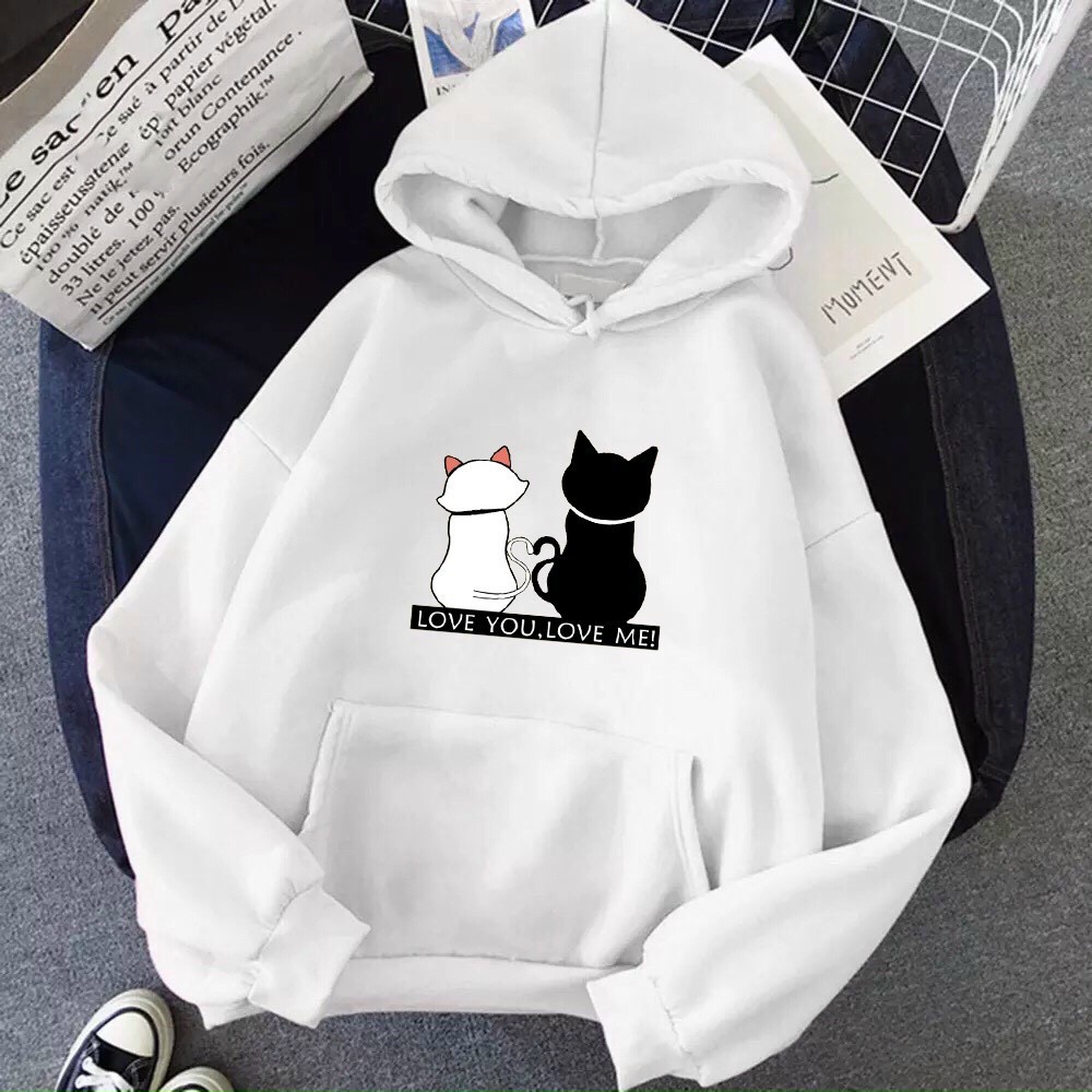 [FREESHIP_50K] Áo hoodie nam nữ nỉ ngoại in hình mèo William - DS84, chất nỉ dày dặn, nón 2 lớp, hợp làm áo cặp