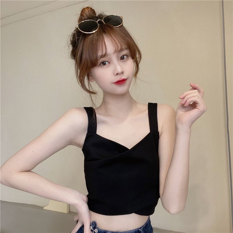 Áo Ống Ôm Hai Dây Cỡ Lớn Phong Cách Hàn Quốc Quyến Rũ Mới