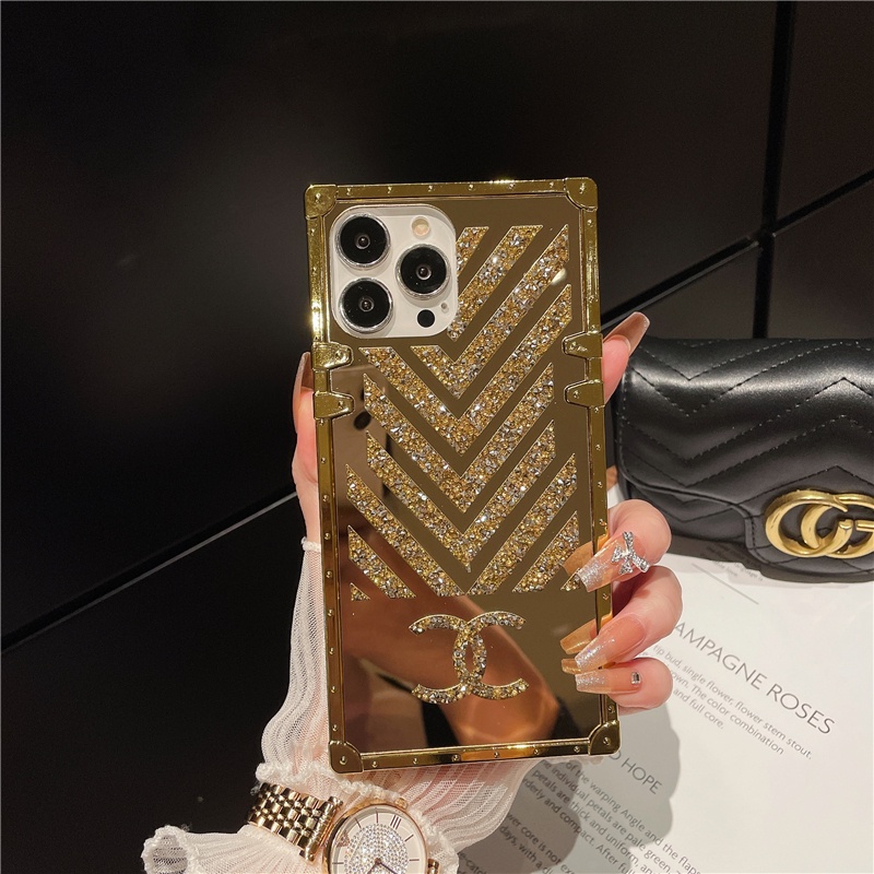 Ốp Điện Thoại Hình Vuông Tráng Gương Sang Trọng Cho redmi note12 note11 11s 10 10s note9 redmi 12 12c 10a 10c 9a 8a a1
