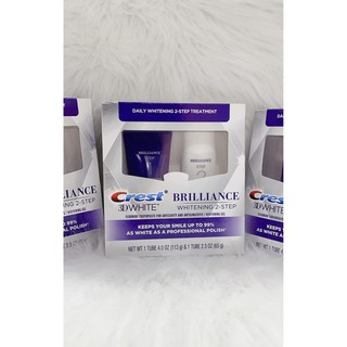 Bộ đôi kem đánh răng Crest 3D White Brilliance 2 Step Toothpaste