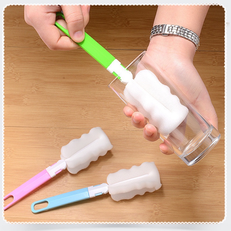 Bộ cọ rửa cốc ly thủy tinh, bình sữa, bình nước cao cấp nhiều màu TiTiRoom