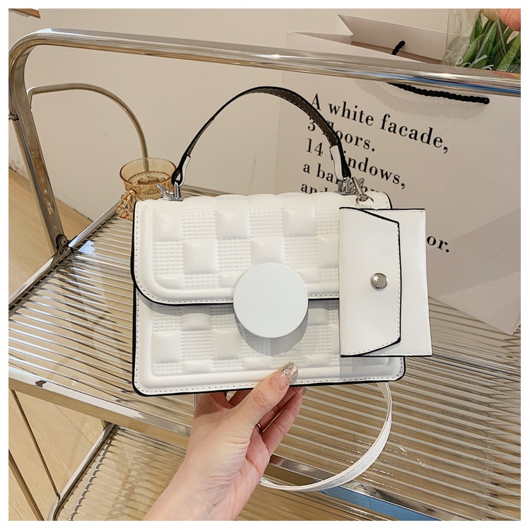 Túi Đeo Vai Màu Trơn Họa Tiết Caro Phong Cách Retro Thời Trang Mùa Hè 2022 Cho Nữ