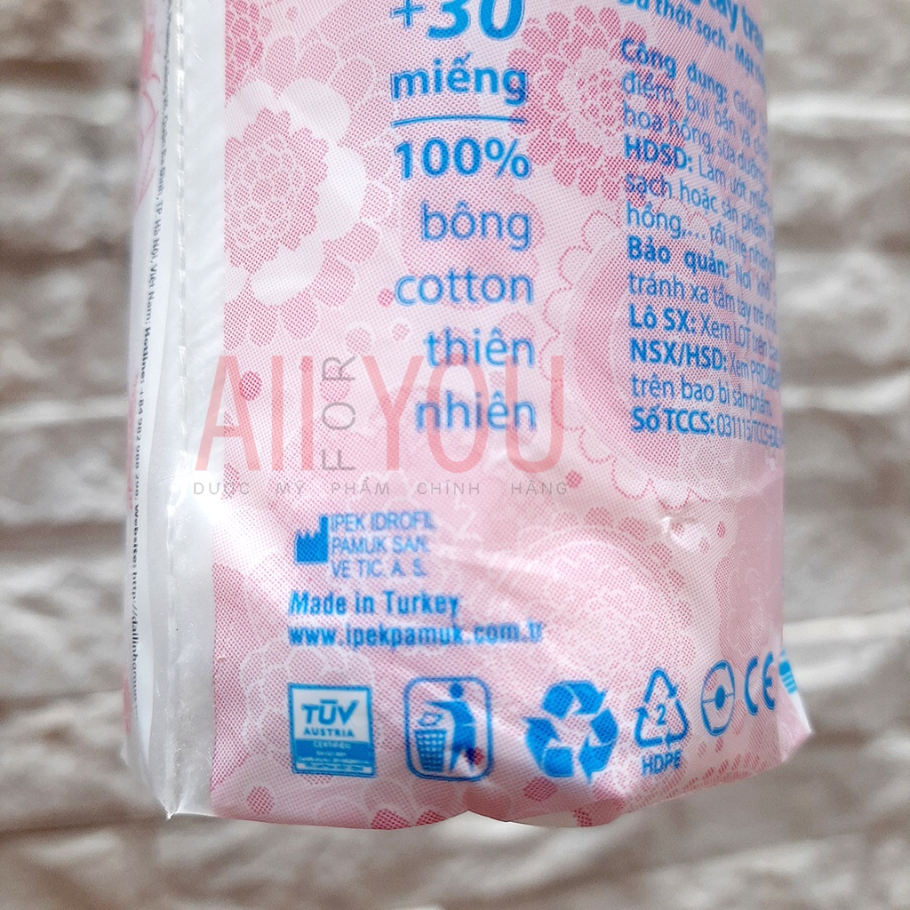 Ipek Klasik Cotton Pads  - Bông Tẩy Trang 100% Cotton.