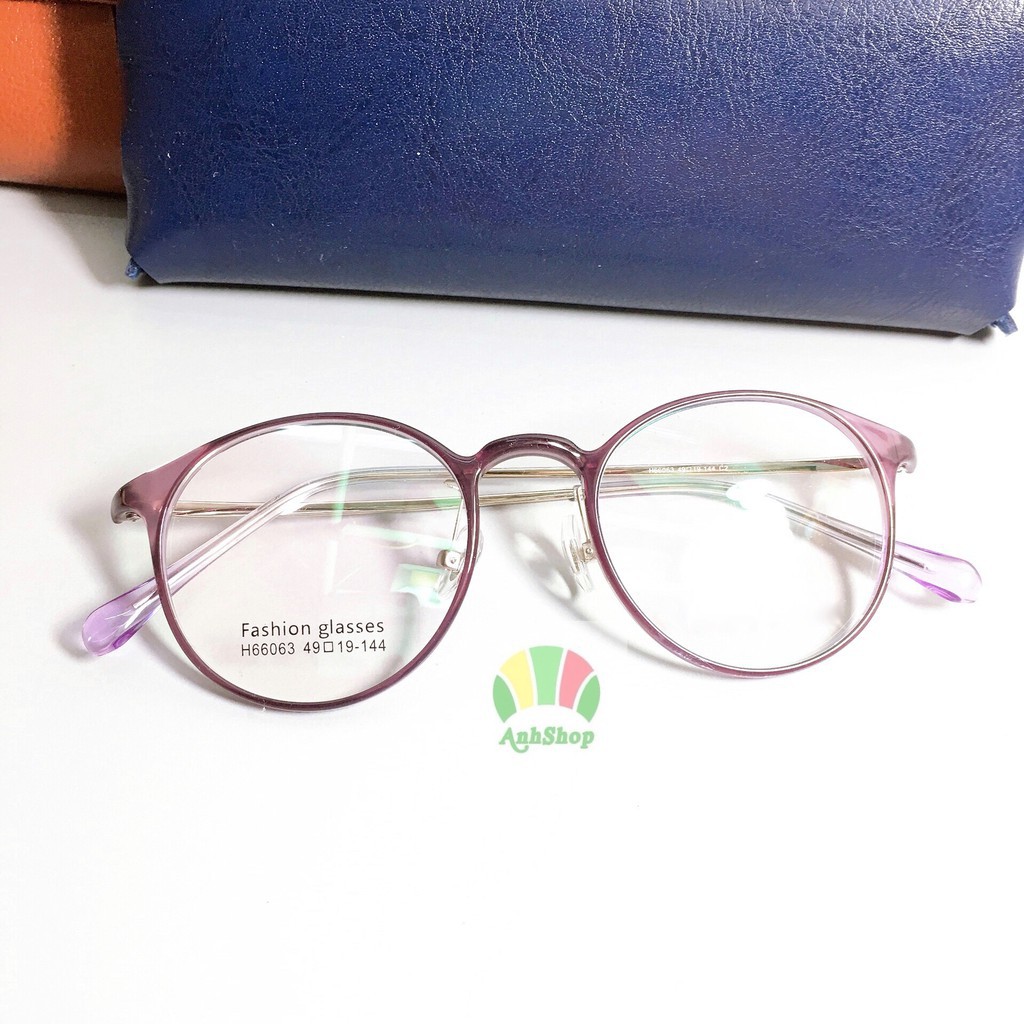 [Gía siêu rẻ] Gọng kính tròn 66063 nhận cắt cận viễn loạn