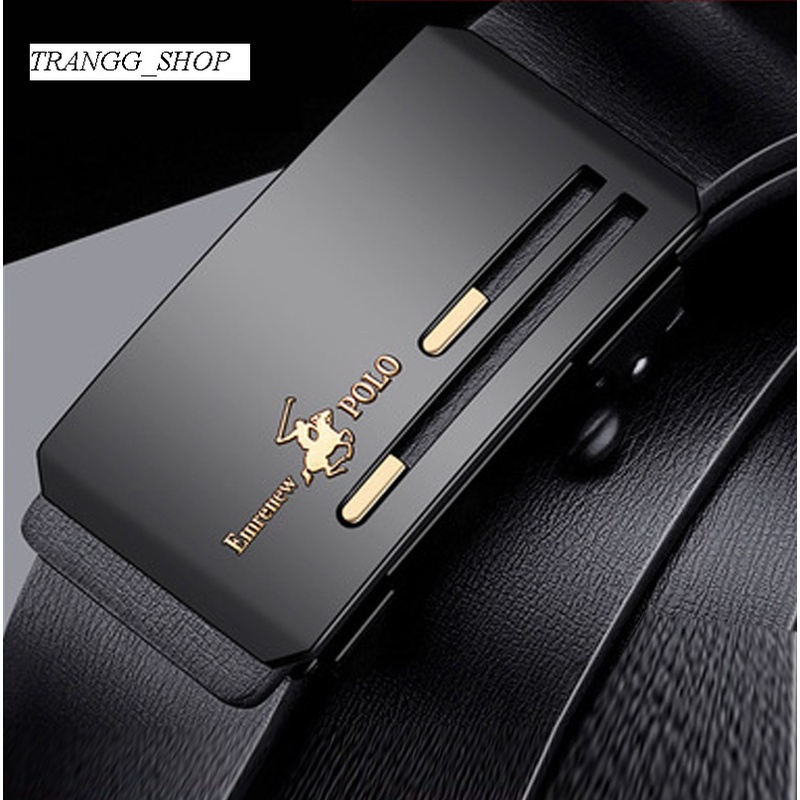 Thắt Lưng Nam Da Bò Cao Cấp Emrenew Polo 2 Lớp Full hộp Đựng