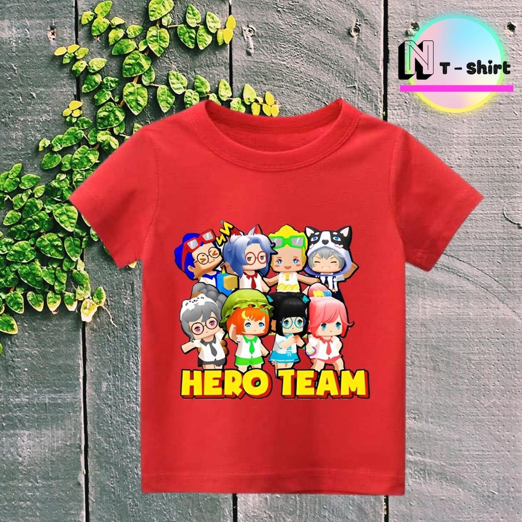 Áo phông trẻ em in hình 𝐇𝐄𝐑𝐎 𝐓𝐄𝐀𝐌, Áo cotton xuất xịn mặc thoải mái NTShirt
