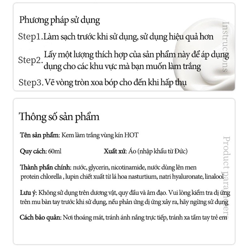 Kem làm trắng có thể kem làm trắng vùng nách làm trắng da làm trắng vùng bẹn hiệu quả 50g