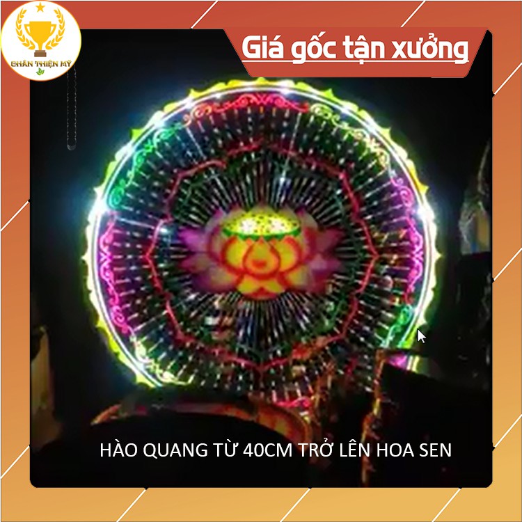 Đèn thờ hào quang mẫu hoa sen - Chân Thiện Mỹ