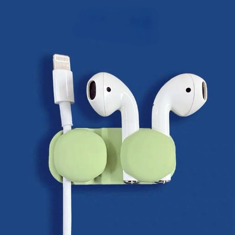 Giá Đỡ Dây Cáp Sạc / Chuột Máy Tính Bằng Silicon 4 / 6 Lỗ Dán Chắc Chắn