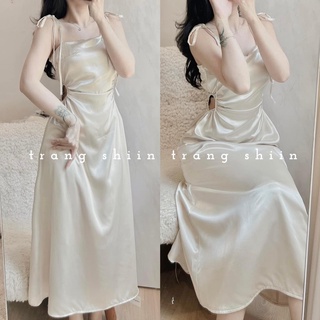 ĐẦM MIDI HAI DÂY KHOÉT EO (KÈM VIDEO HÌNH THẬT)